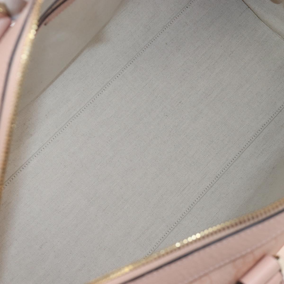 GUCCI GG Supreme Boston Bag PVC 2way Pink Gold 811486 Auth yk20816SAV