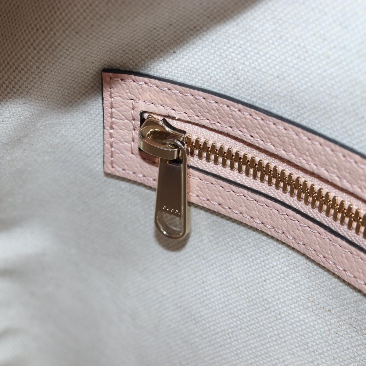 GUCCI GG Supreme Boston Bag PVC 2way Pink Gold 811486 Auth yk20816SAV