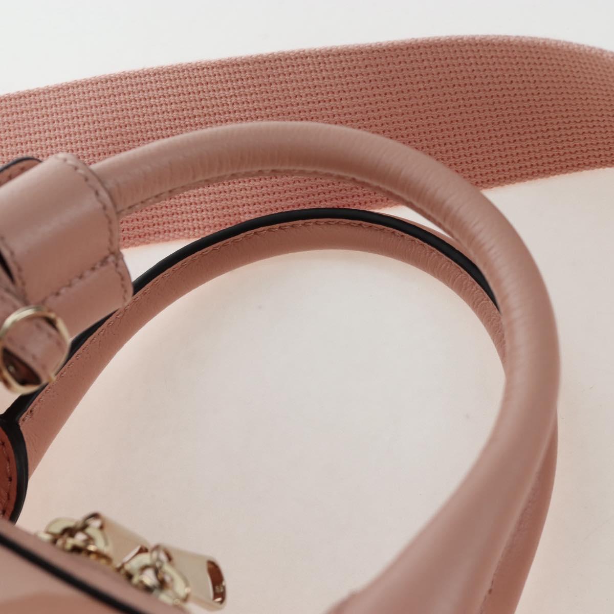 GUCCI GG Supreme Boston Bag PVC 2way Pink Gold 811486 Auth yk20816SAV