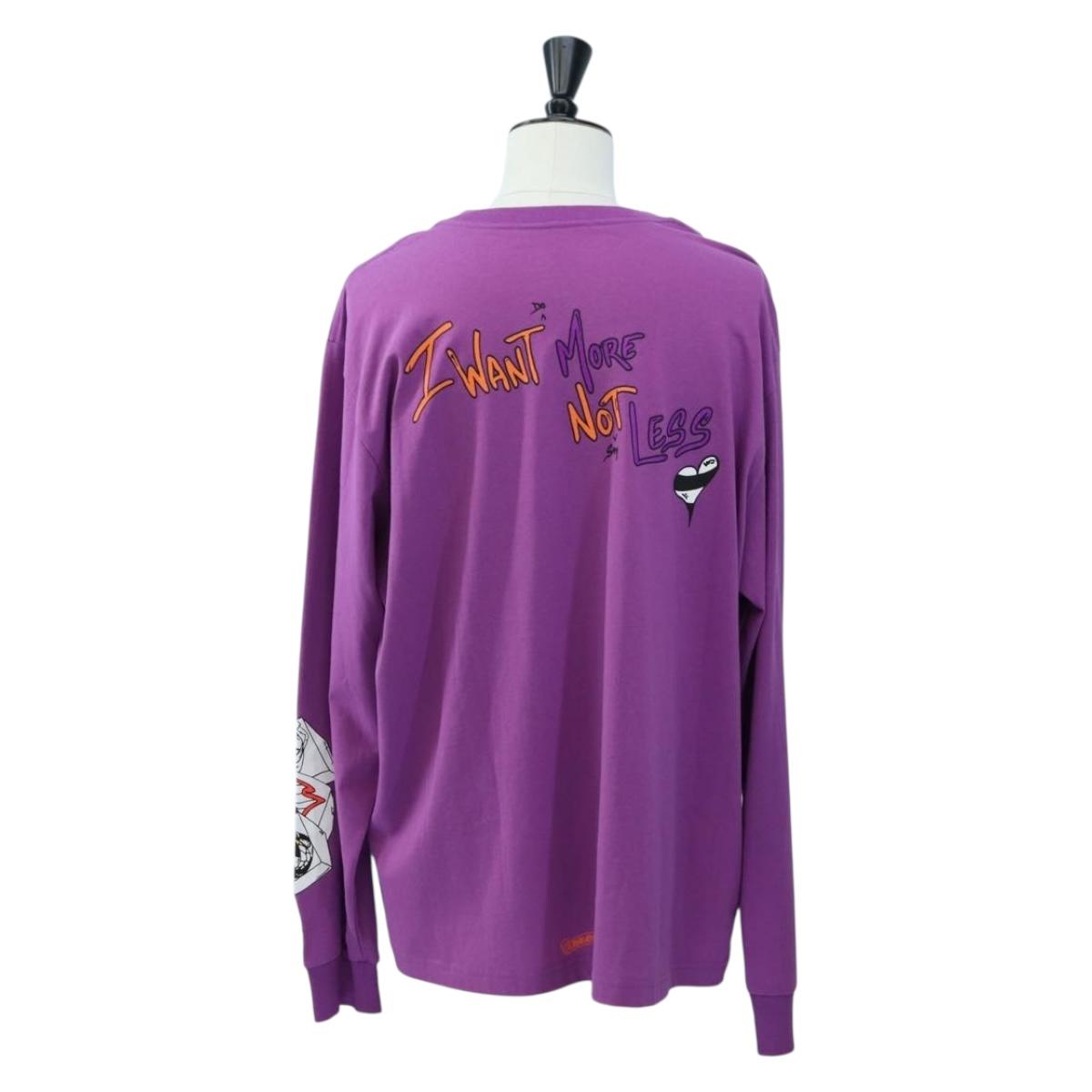 Chrome Hearts Long-sleeved T-shirt cotton Purple Auth yk20818M