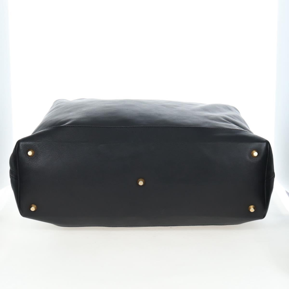 Miu Miu Shoulder Bag Leather Black Gold Auth yk20825V