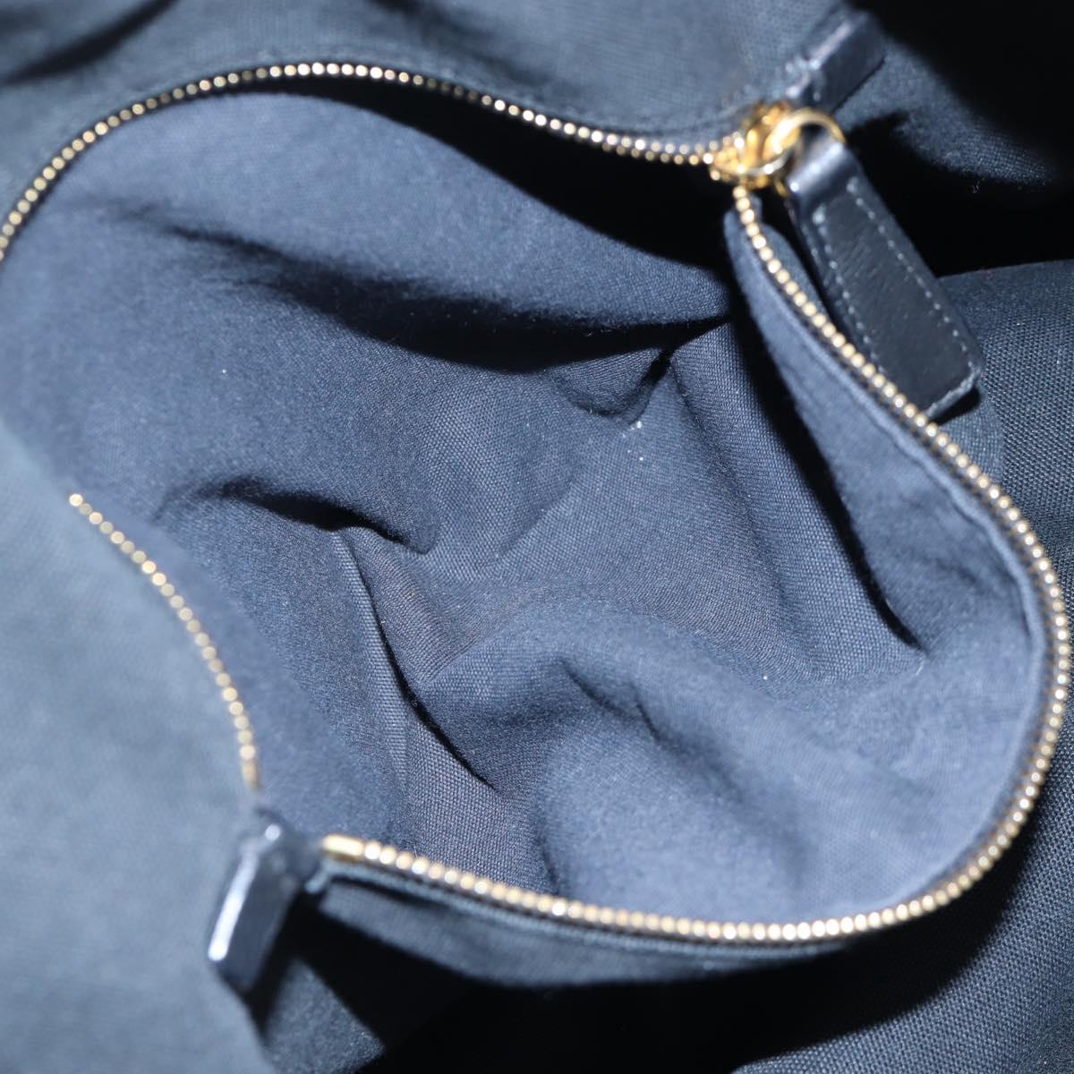 Miu Miu Shoulder Bag Leather Black Gold Auth yk20825V
