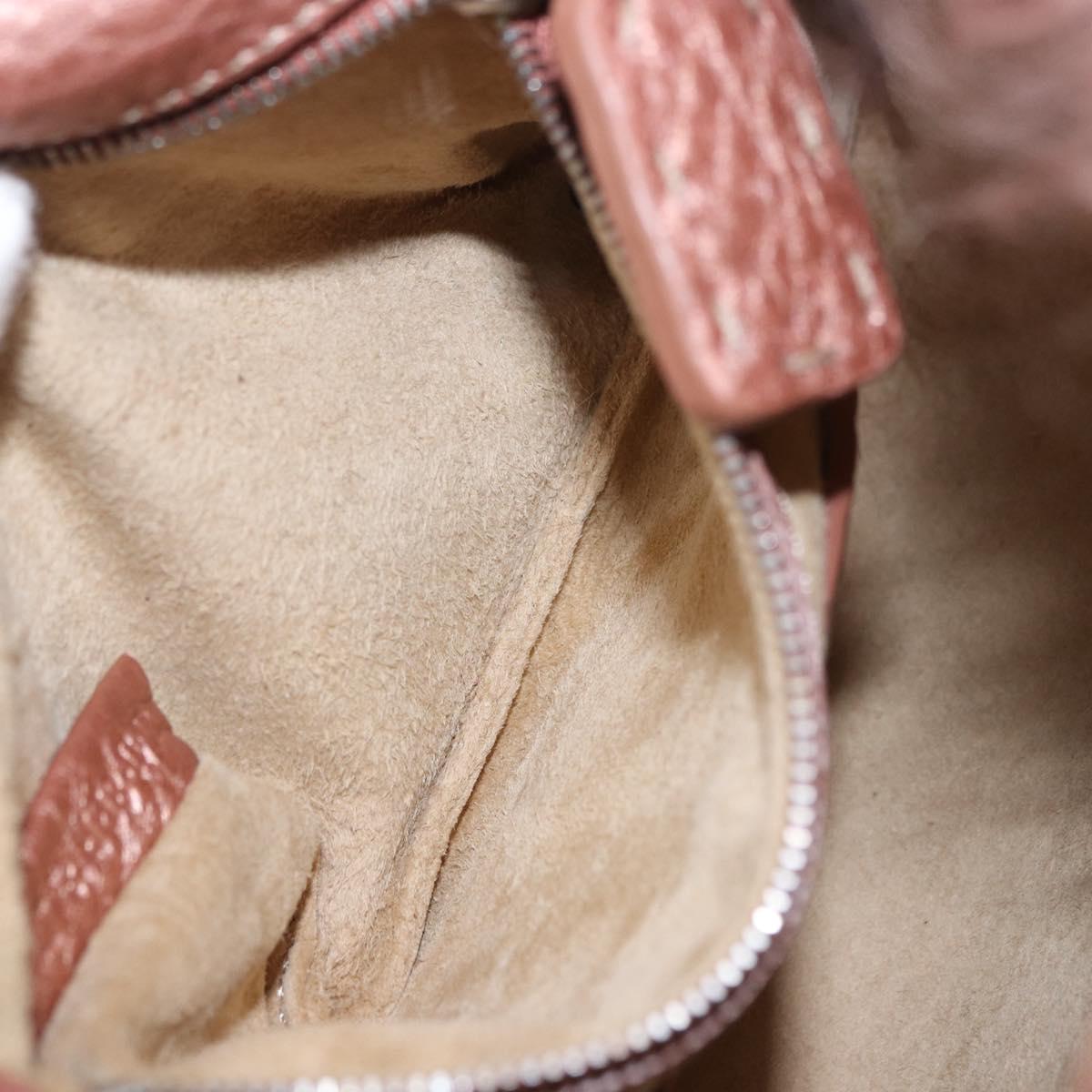 FENDI Selleria Mini Mamma Baguette Bag Wool Pink Silver 8BR185 Auth yk20834SAM