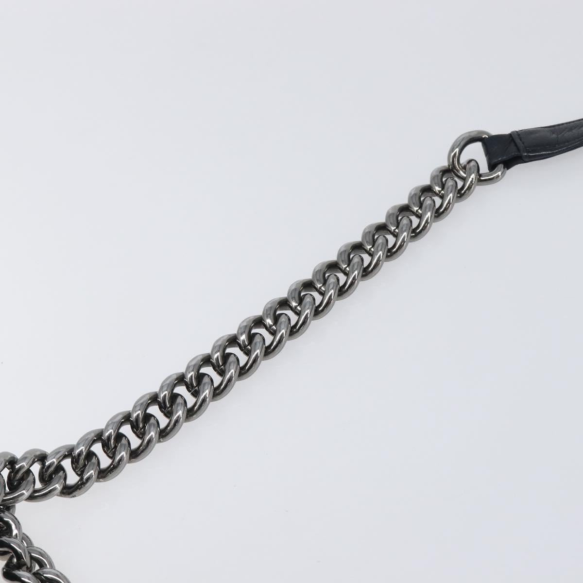 CHANEL Matelasse Chain Shoulder Bag Lamb Skin Black Silver CC Auth yk20835V