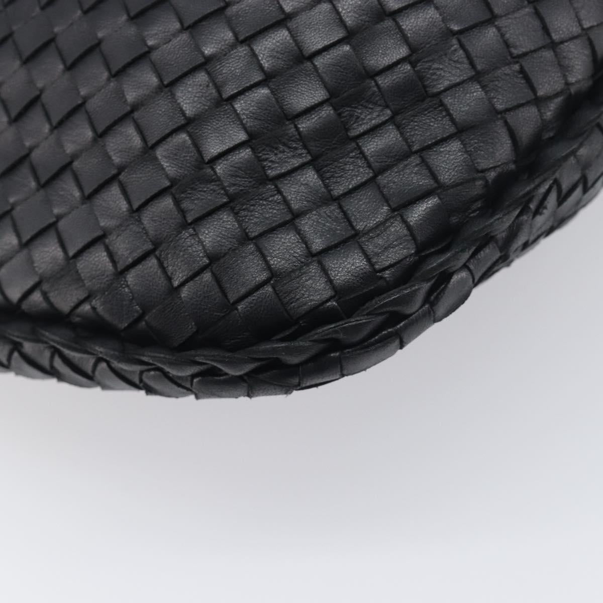 BOTTEGA VENETA INTRECCIATO Hobo Bag Leather Black 115653 Auth yk20840SAV