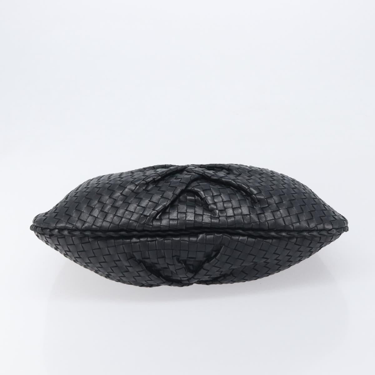BOTTEGA VENETA INTRECCIATO Hobo Bag Leather Black 115653 Auth yk20840SAV
