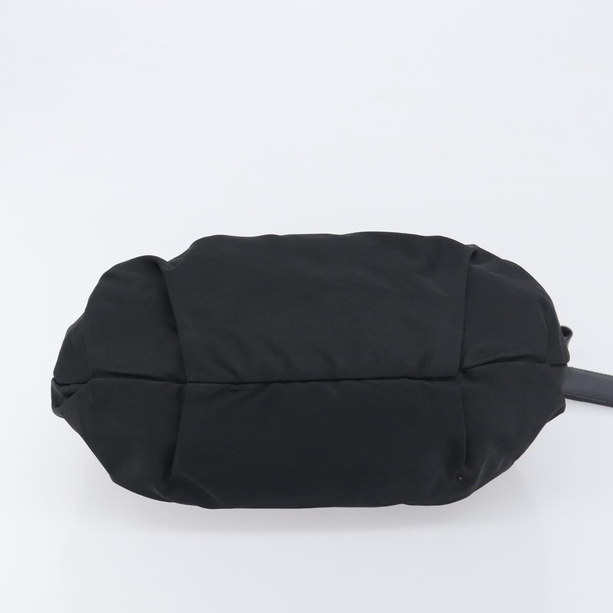 PRADA Shoulder Bag Nylon Black Gold Auth yk20847V