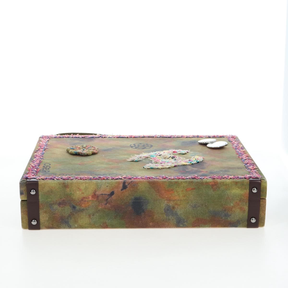 CHANEL Embroidery Graffiti 2015 On The Pavement Attache Case 2way Auth yk20849SM