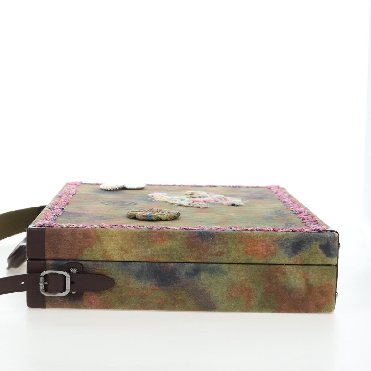 CHANEL Embroidery Graffiti 2015 On The Pavement Attache Case 2way Auth yk20849SM