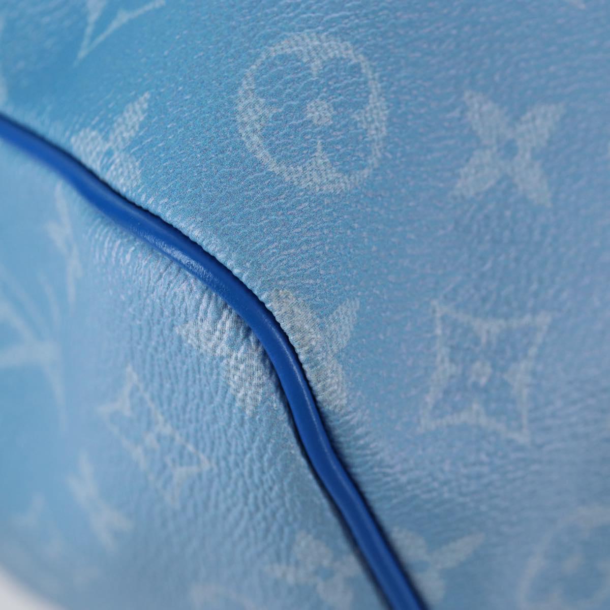 LOUIS VUITTON Monogram Crows Keepall Bandouliere 50 Blue M45428 Auth yk20850SAM