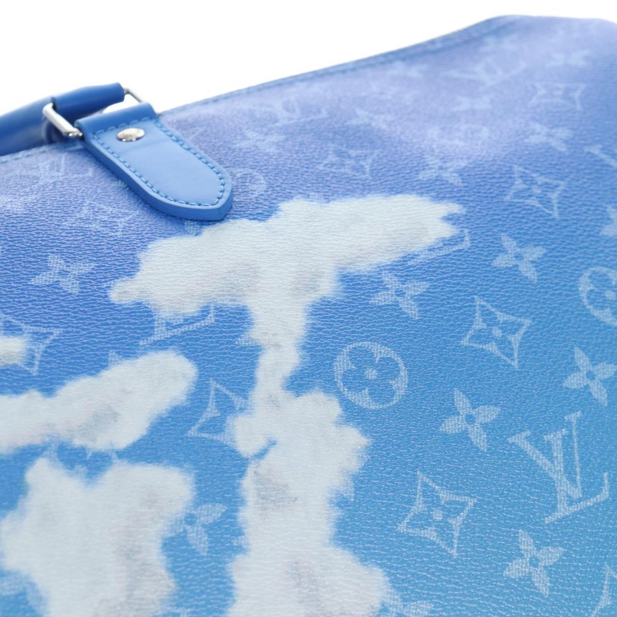 LOUIS VUITTON Monogram Crows Keepall Bandouliere 50 Blue M45428 Auth yk20850SAM