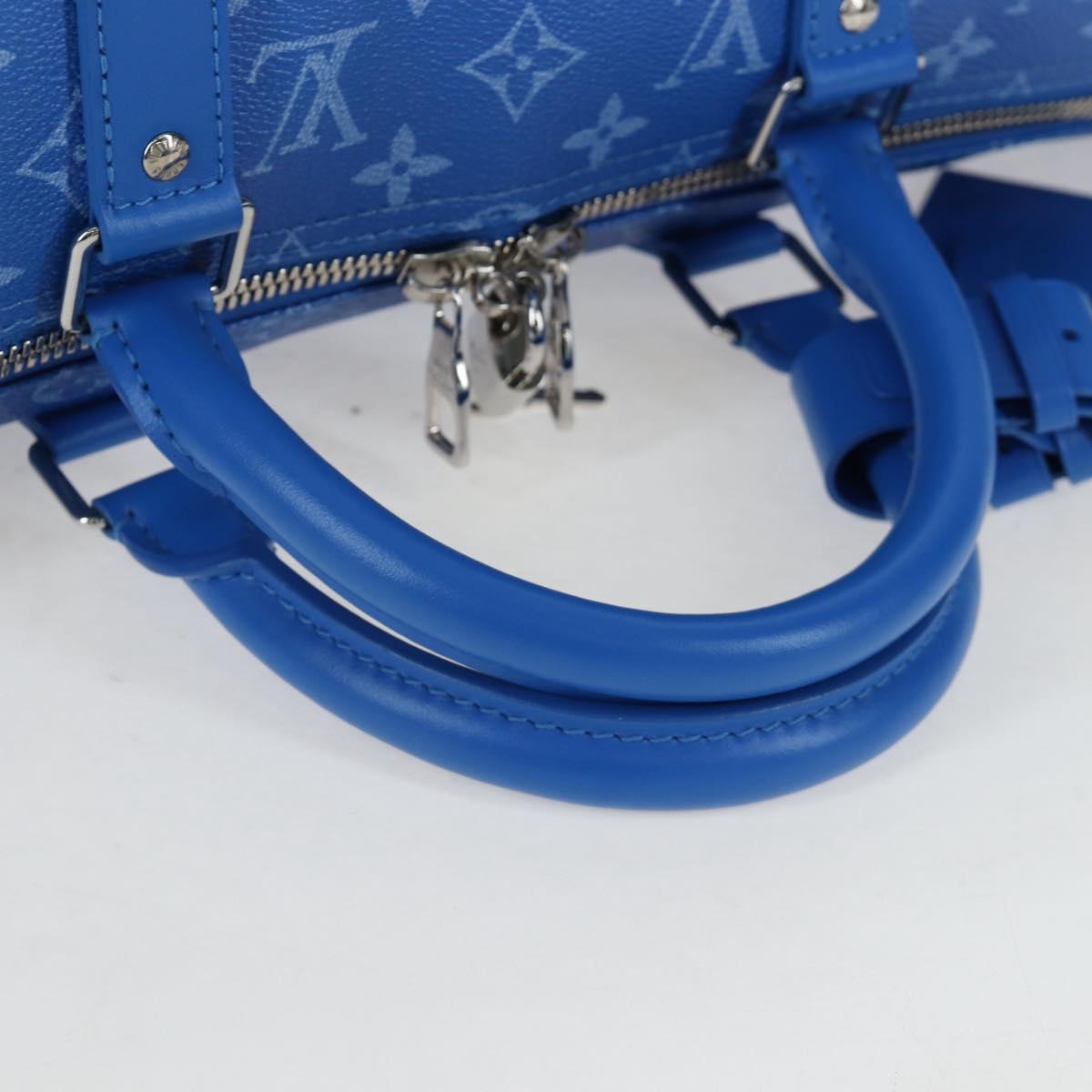 LOUIS VUITTON Monogram Crows Keepall Bandouliere 50 Blue M45428 Auth yk20850SAM