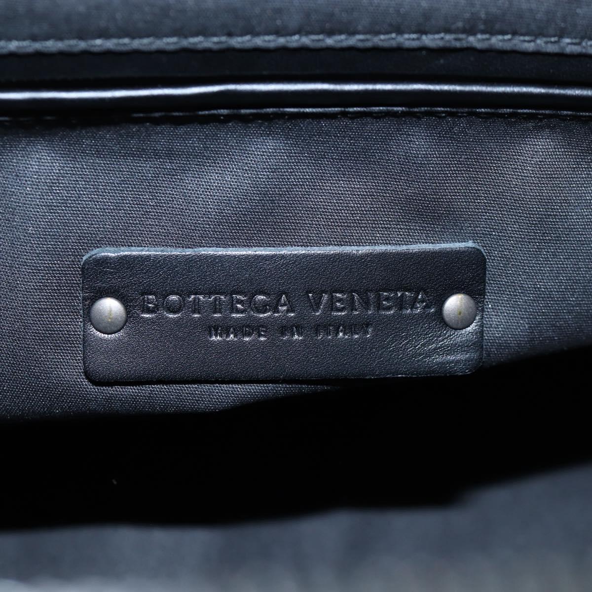 BOTTEGA VENETA INTRECCIATO Boston Bag Leather 2way Black Auth yk20867SAV