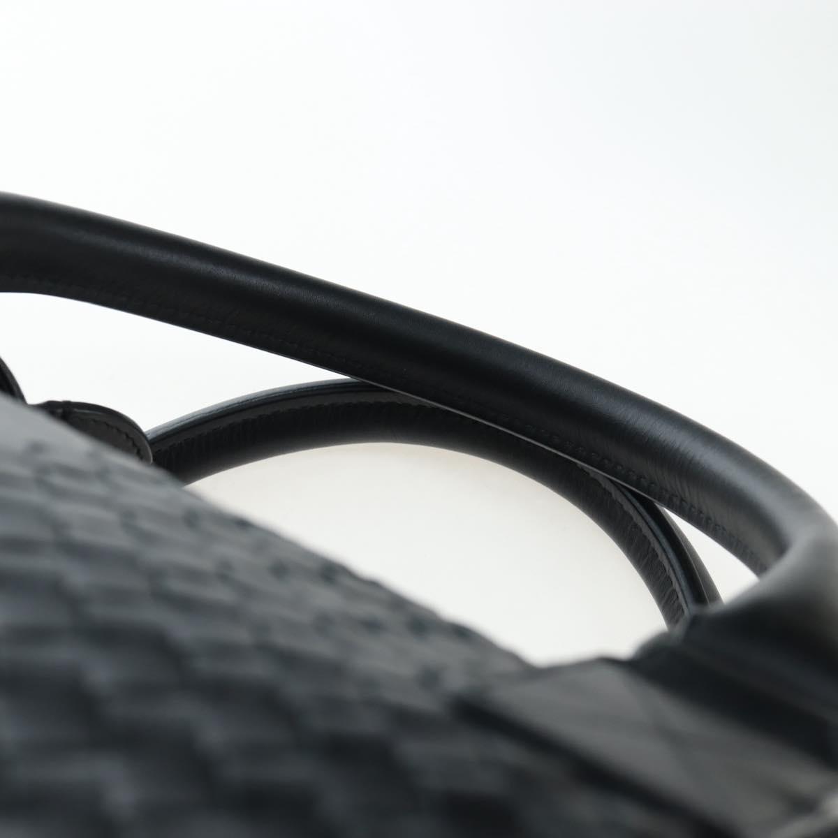 BOTTEGA VENETA INTRECCIATO Boston Bag Leather 2way Black Auth yk20867SAV