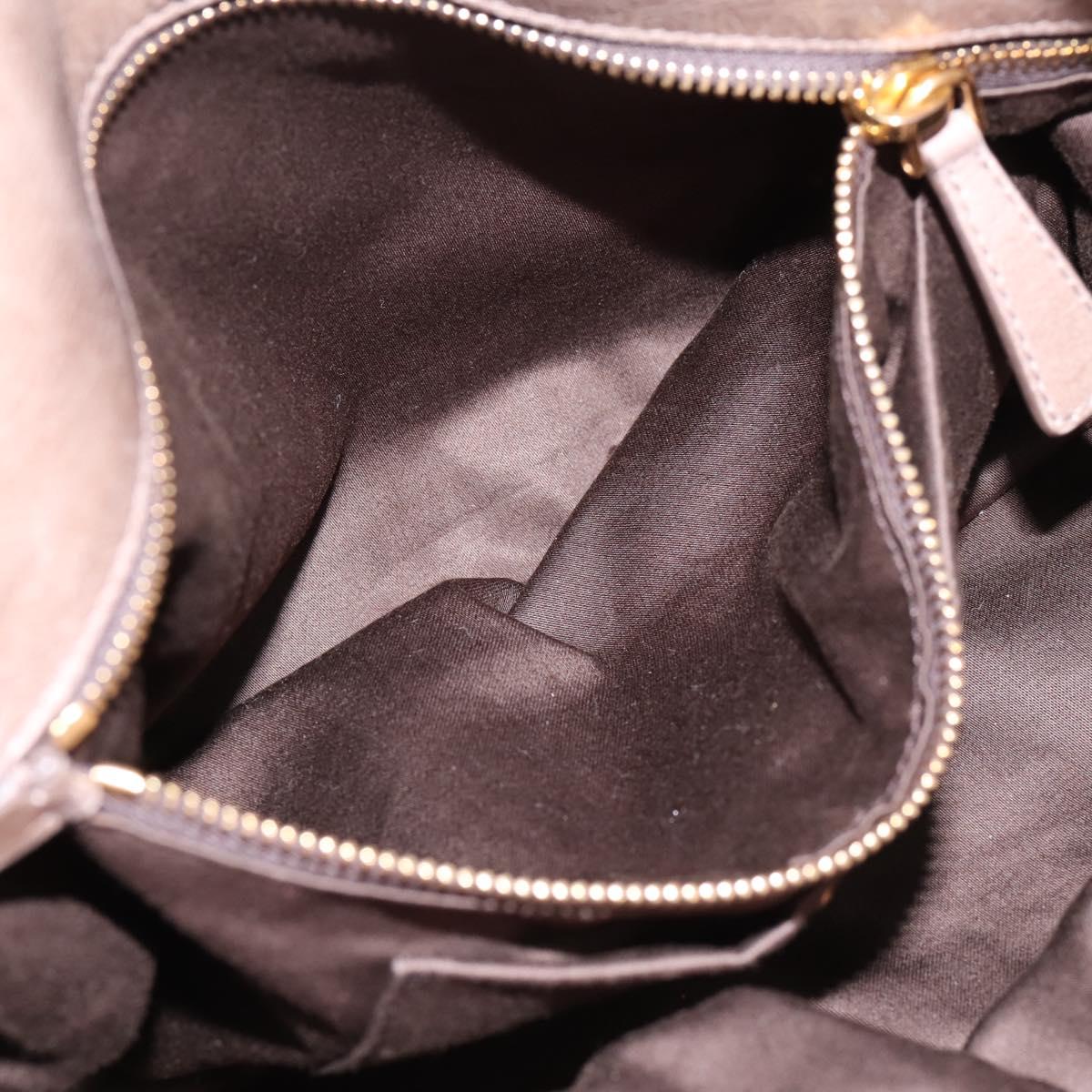 Miu Miu Hand Bag Leather 2way Gray Gold Auth yk20871M