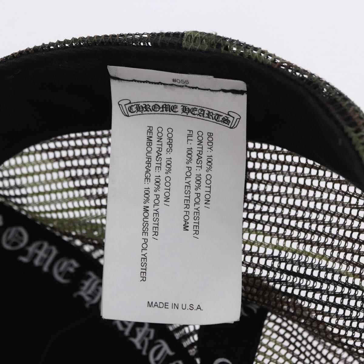 Chrome Hearts Camouflage Cap Cotton Khaki Auth yk20876M