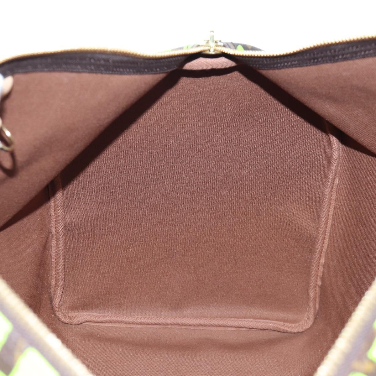 LOUIS VUITTON Graffiti Keepall 50 Boston Bag Vert M93700 LV Auth yk20877SM