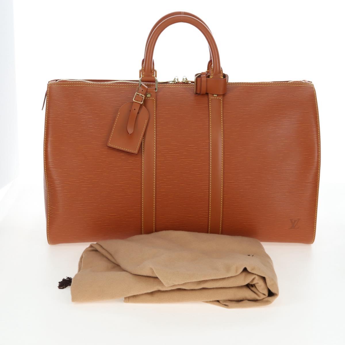 LOUIS VUITTON Epi Keepall 45 Boston Bag Brown M42978 LV Auth yk20878SAV