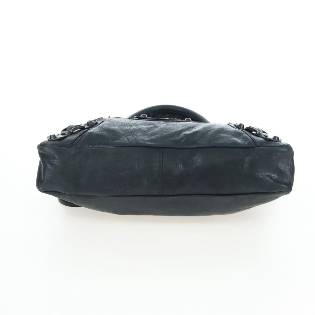 BALENCIAGA The First Hand Bag Leather 2way Black 103208 Auth yk20881M