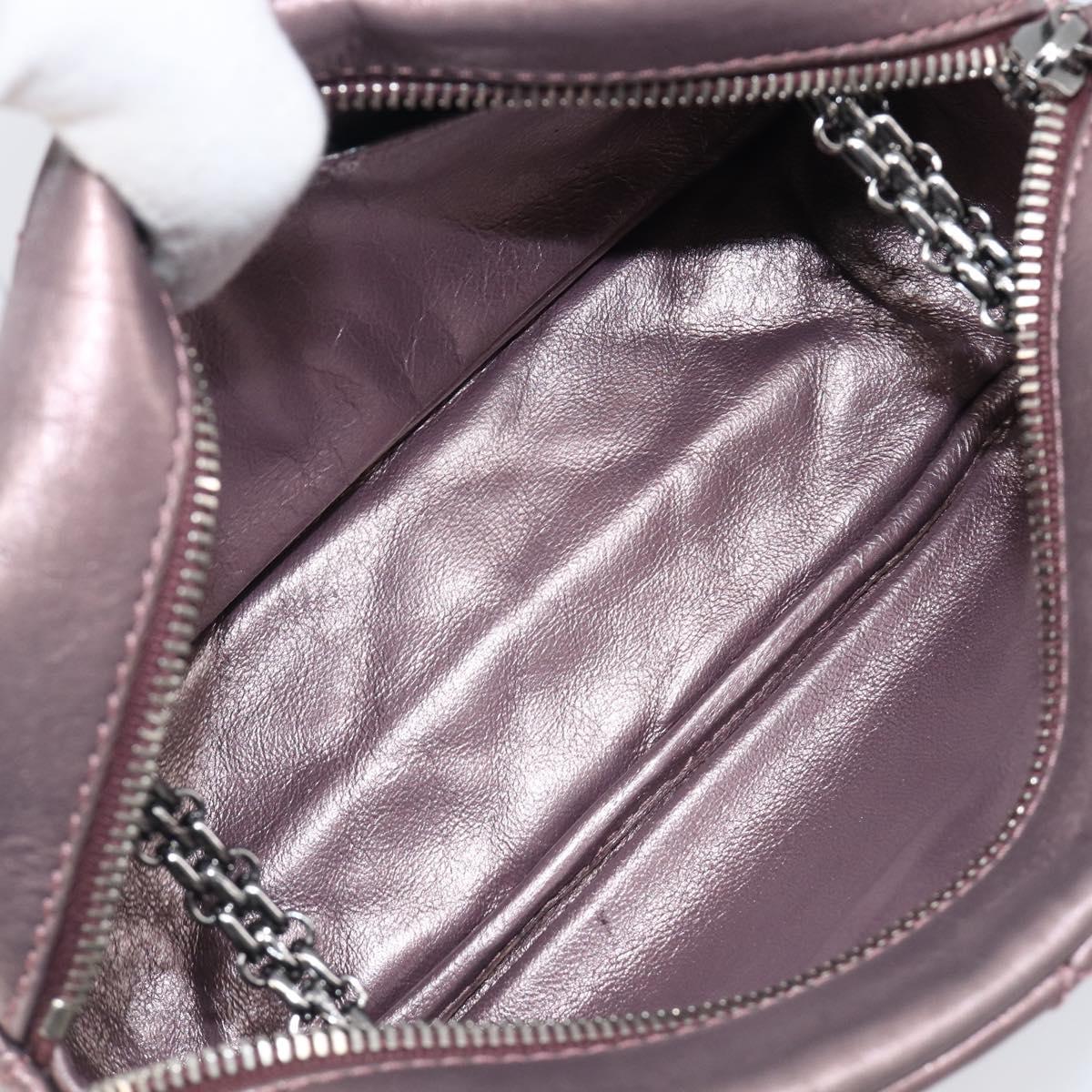 CHANEL 2.55 Matelasse Chain Shoulder Bag Leather Pink Silver CC Auth yk20882V