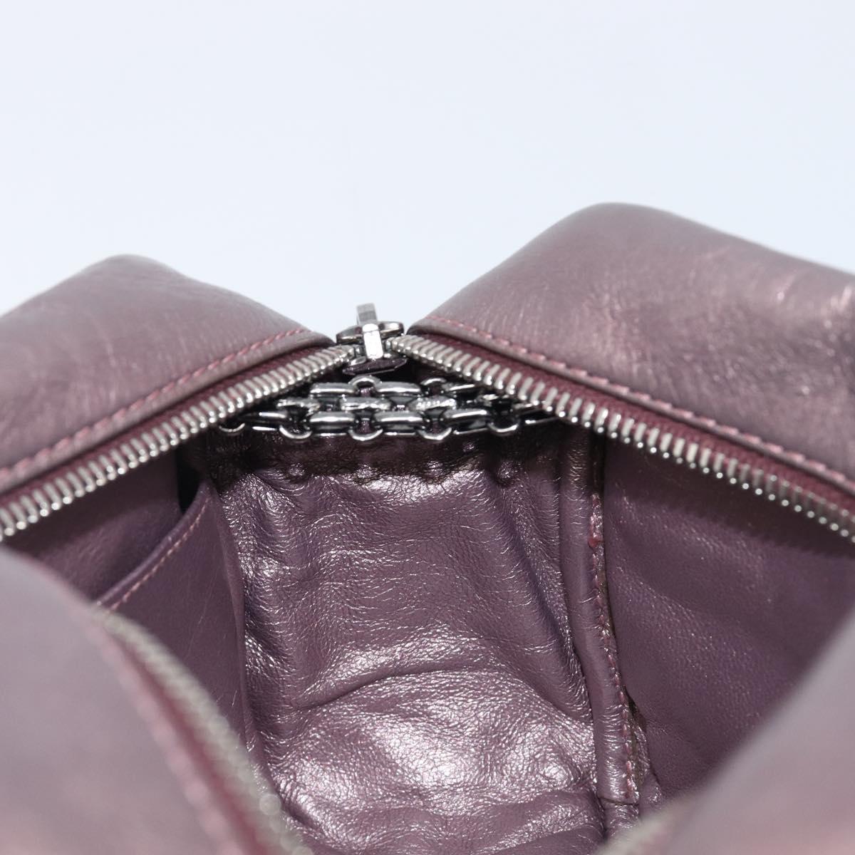 CHANEL 2.55 Matelasse Chain Shoulder Bag Leather Pink Silver CC Auth yk20882V