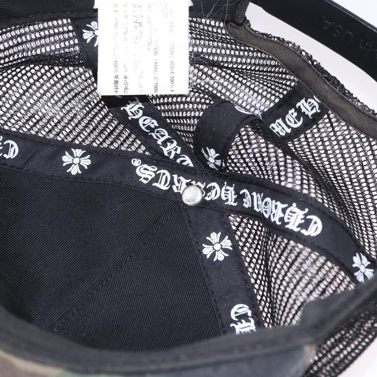 Chrome Hearts Camouflage Cap Cotton Black Auth yk20884M