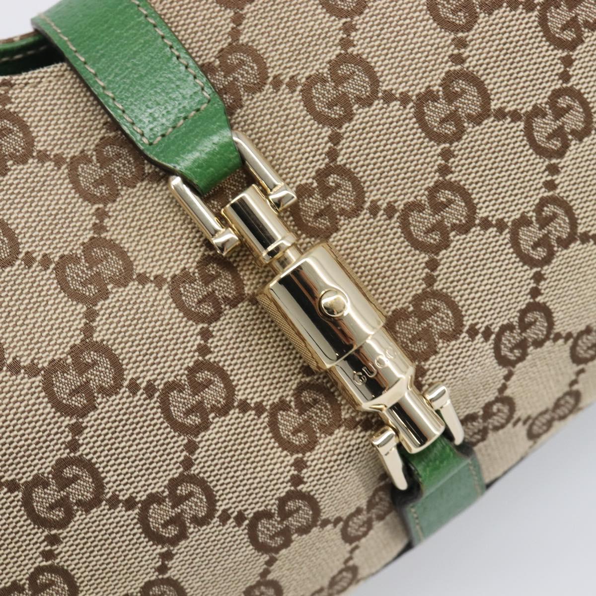 GUCCI GG Canvas Jackie Hand Bag Beige Gold 124409 Auth yk20885SAV