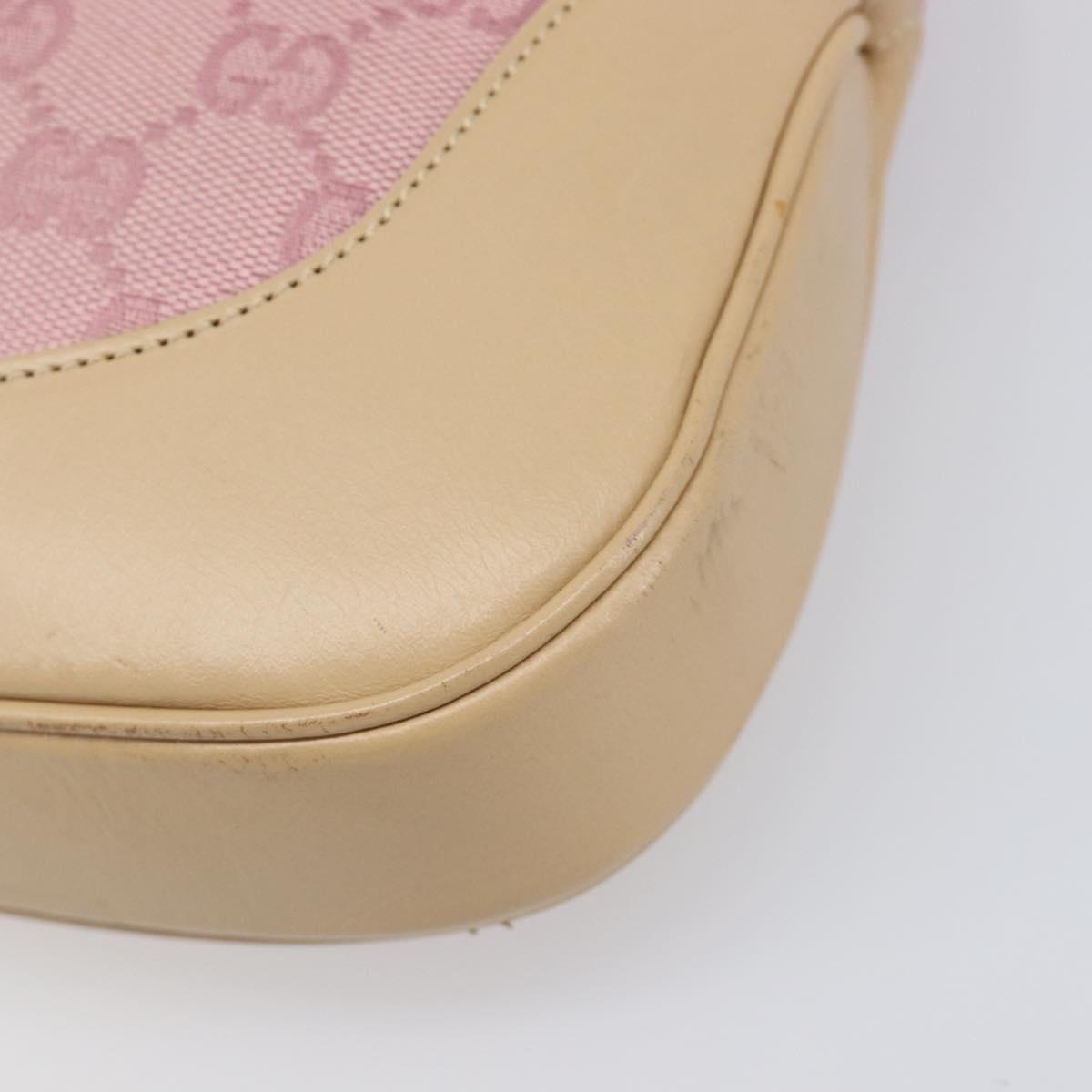 GUCCI GG Canvas Jackie Hand Bag Pink Gold 001 3306 Auth yk20886V