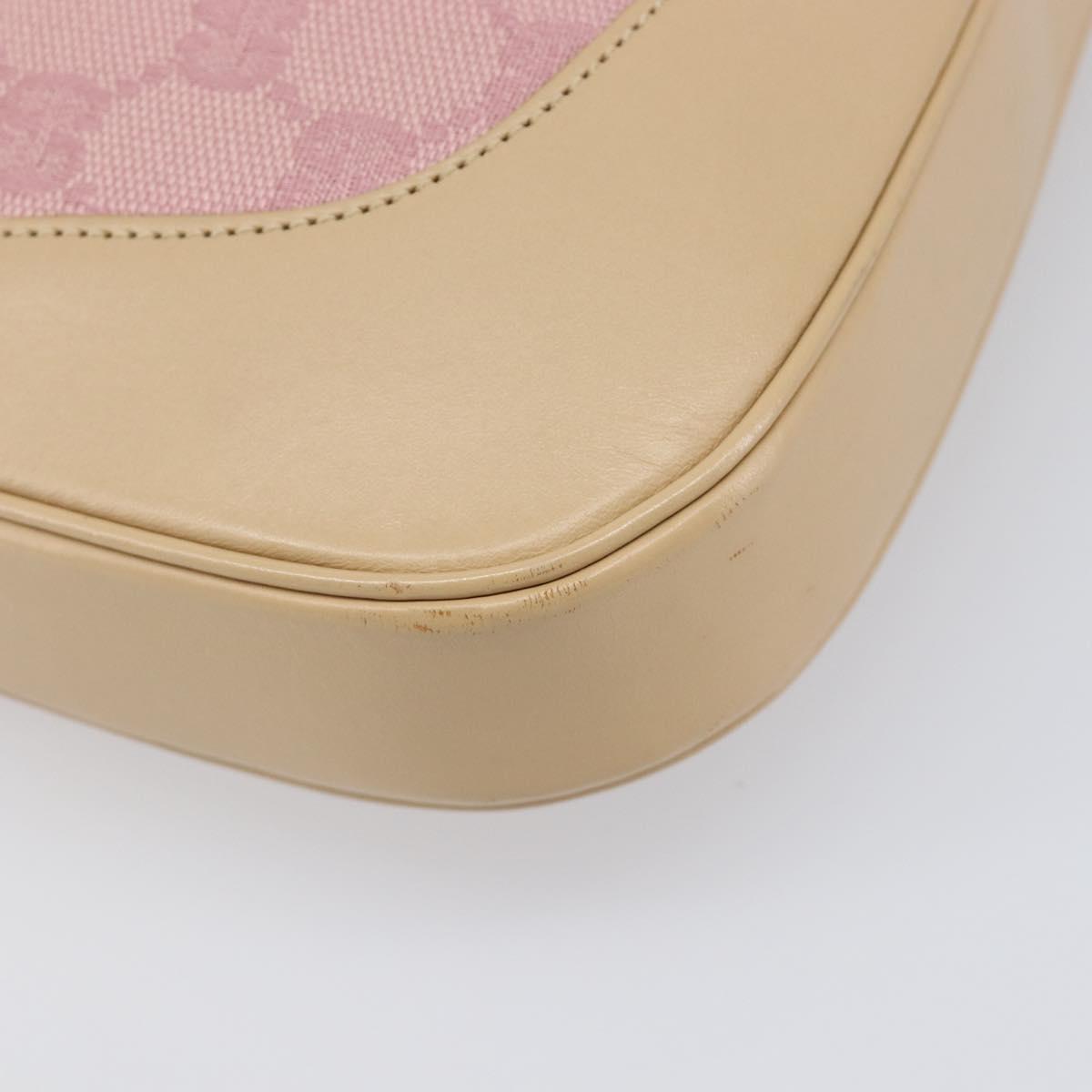 GUCCI GG Canvas Jackie Hand Bag Pink Gold 001 3306 Auth yk20886V