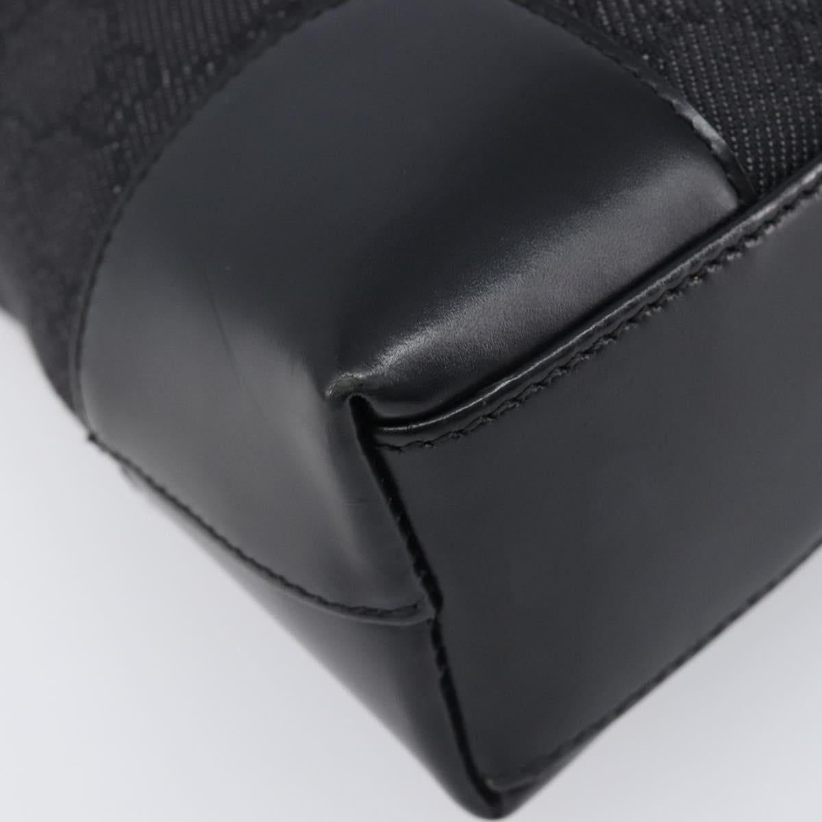 GUCCI GG Canvas Shoulder Bag Outlet Black Silver 143745 Auth yk20887A