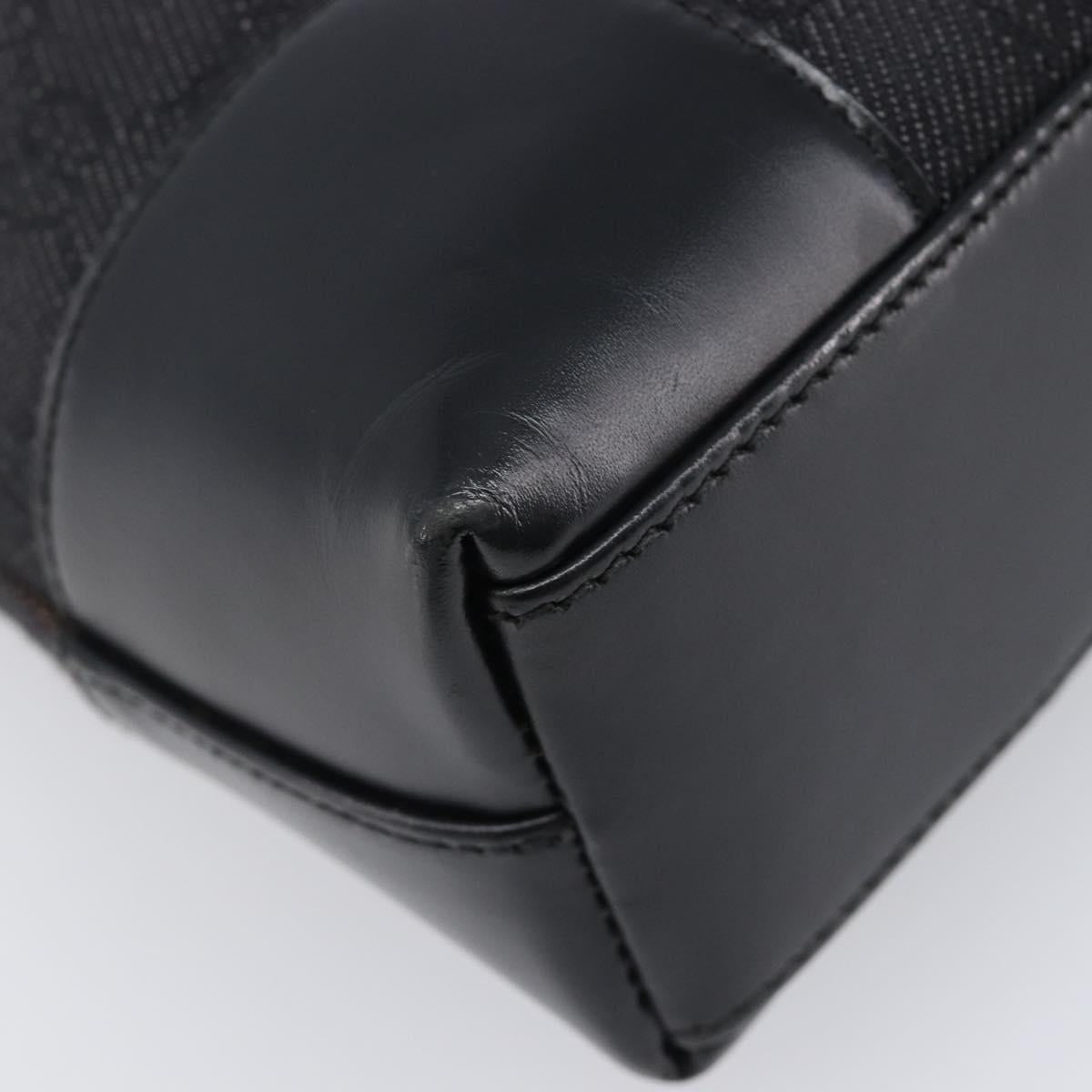 GUCCI GG Canvas Shoulder Bag Outlet Black Silver 143745 Auth yk20887A