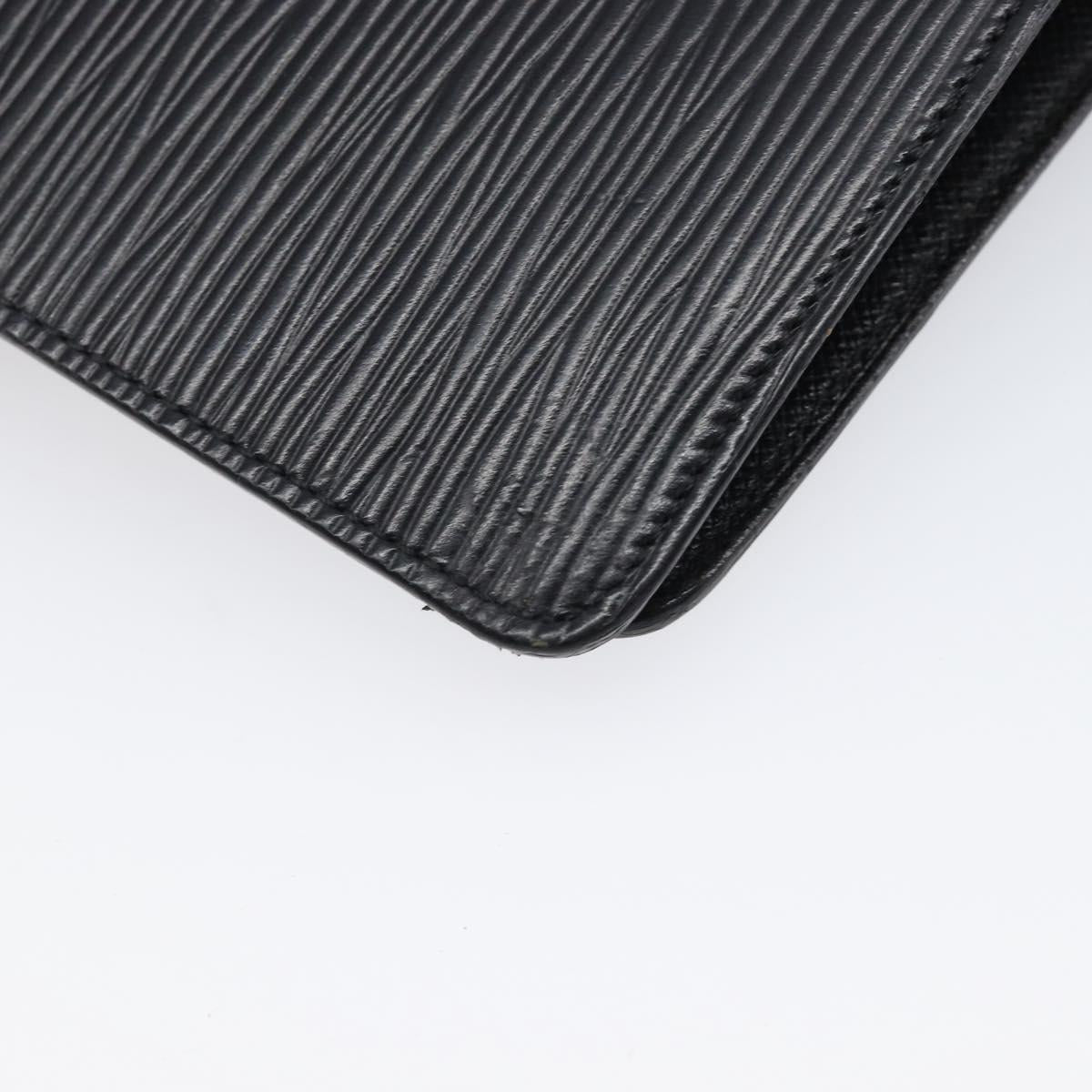 LOUIS VUITTON Epi Agenda MM Day Planner Cover Black R20042 LV Auth yk20889