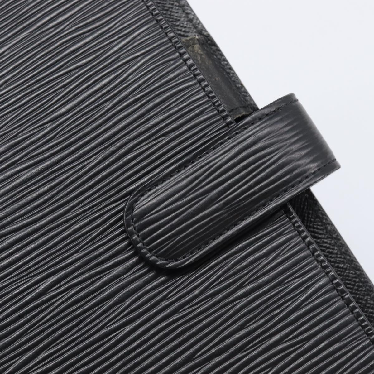 LOUIS VUITTON Epi Agenda MM Day Planner Cover Black R20042 LV Auth yk20889