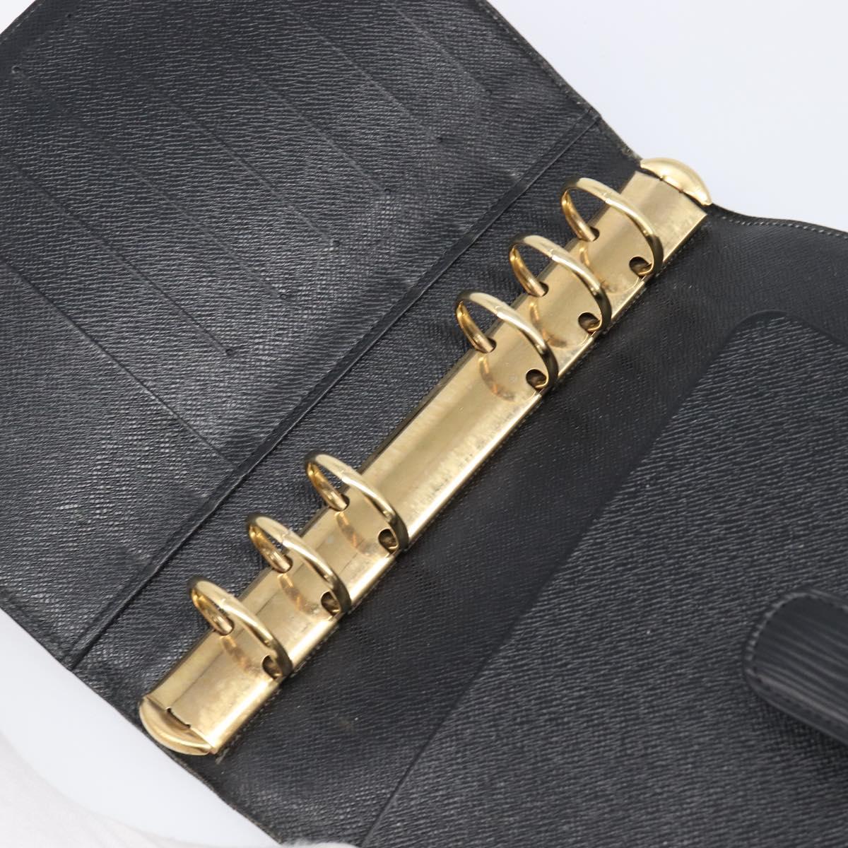 LOUIS VUITTON Epi Agenda MM Day Planner Cover Black R20042 LV Auth yk20889