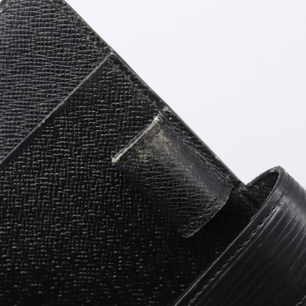 LOUIS VUITTON Epi Agenda MM Day Planner Cover Black R20042 LV Auth yk20889