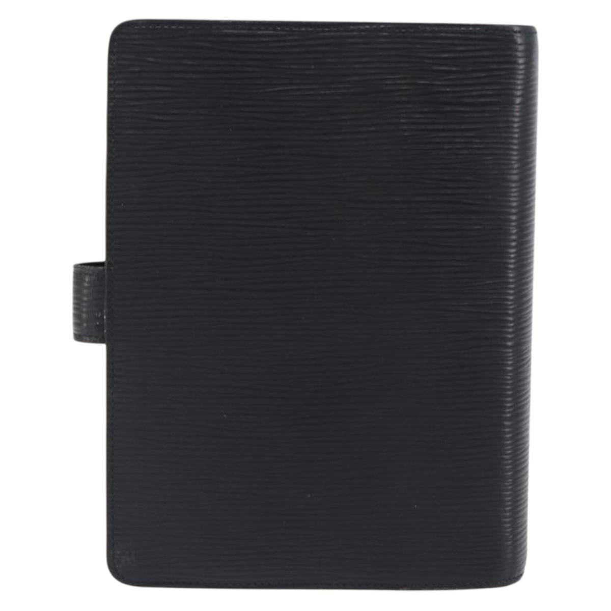 LOUIS VUITTON Epi Agenda MM Day Planner Cover Black R20042 LV Auth yk20889