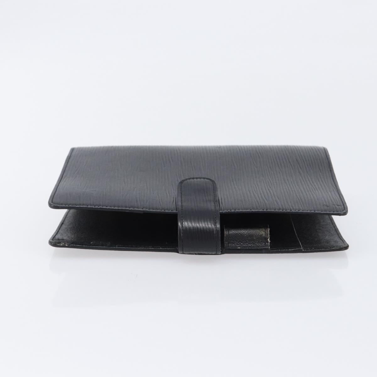 LOUIS VUITTON Epi Agenda MM Day Planner Cover Black R20042 LV Auth yk20889