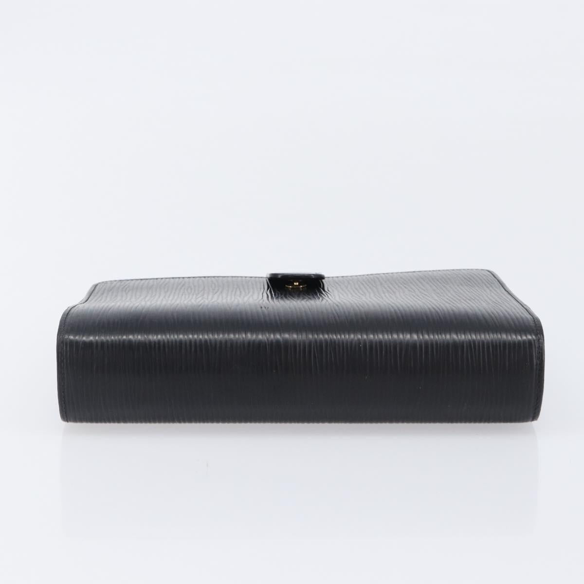 LOUIS VUITTON Epi Agenda MM Day Planner Cover Black R20042 LV Auth yk20889