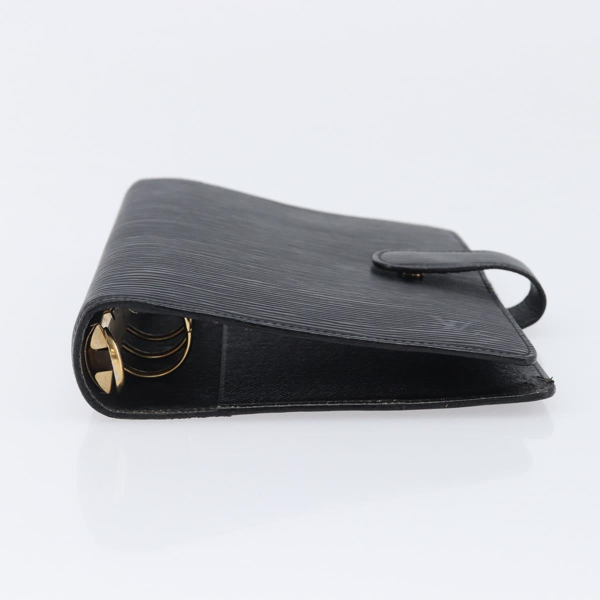 LOUIS VUITTON Epi Agenda MM Day Planner Cover Black R20042 LV Auth yk20889