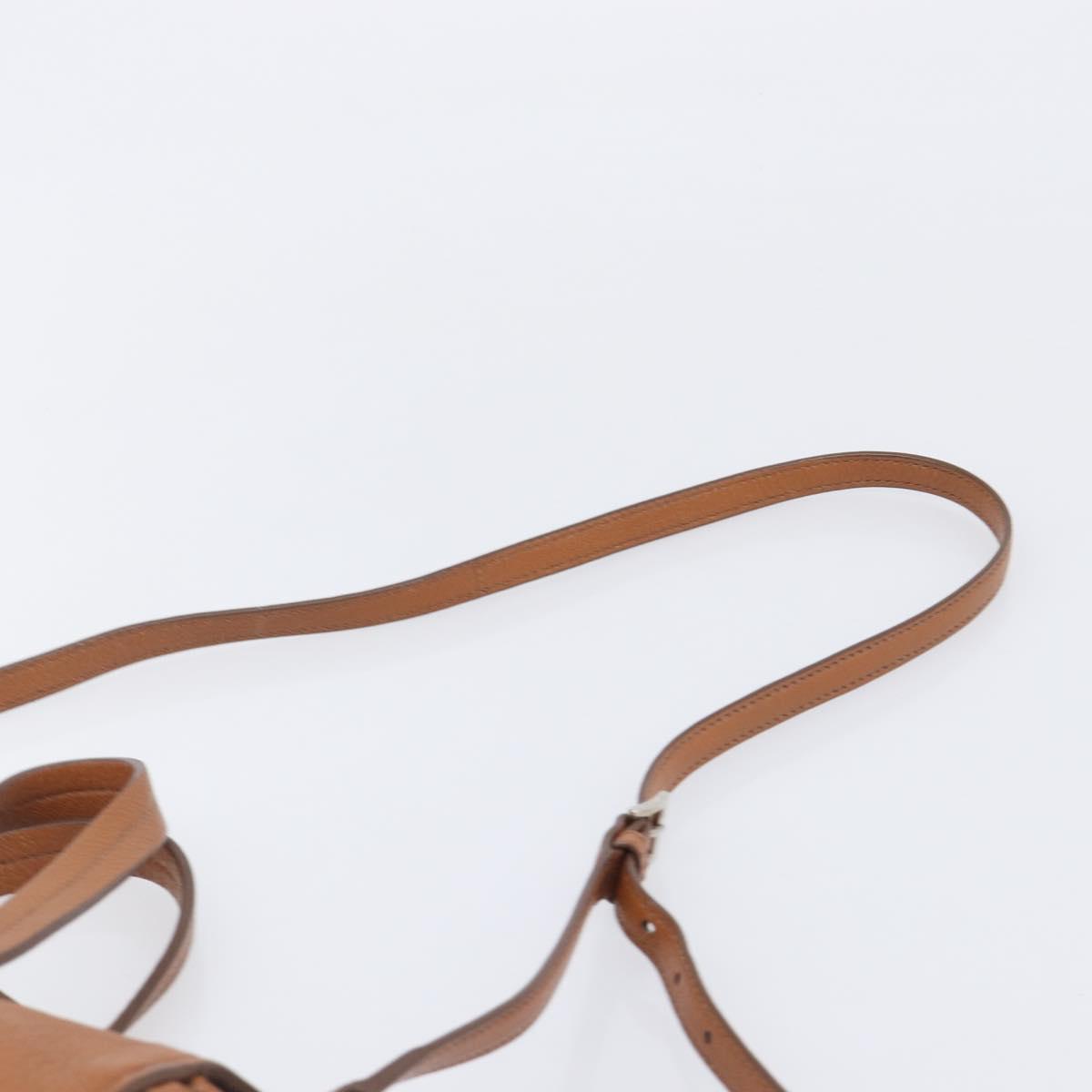 Miu Miu Hand Bag Leather 2way Brown Silver Auth yk20891M