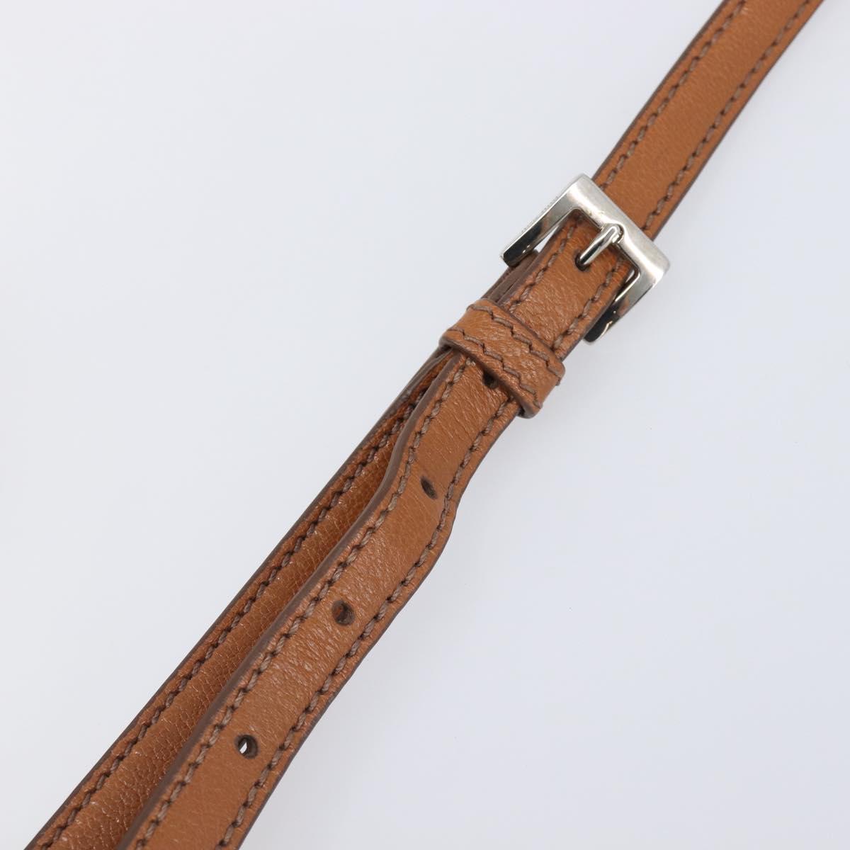 Miu Miu Hand Bag Leather 2way Brown Silver Auth yk20891M