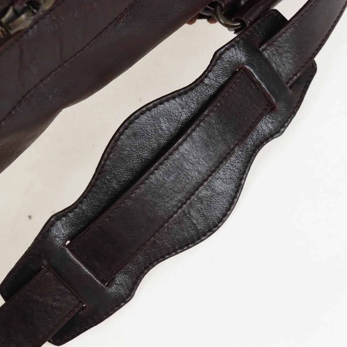 BALENCIAGA The Twiggy Hand Bag Leather 2way Brown 128523 Auth yk20892M