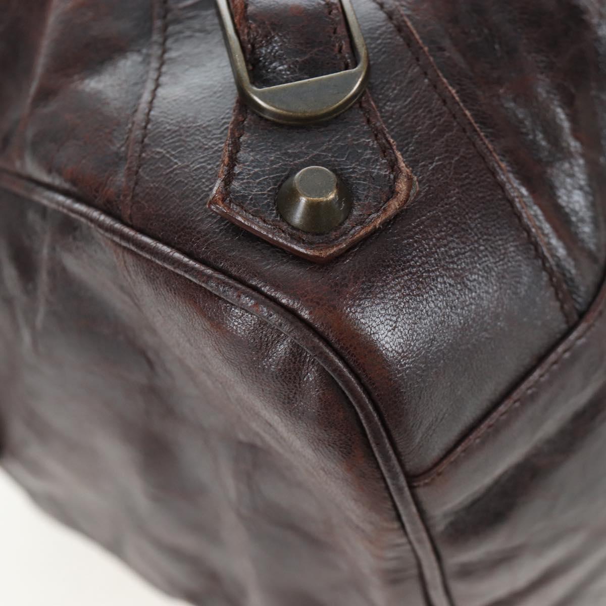 BALENCIAGA The Twiggy Hand Bag Leather 2way Brown 128523 Auth yk20892M