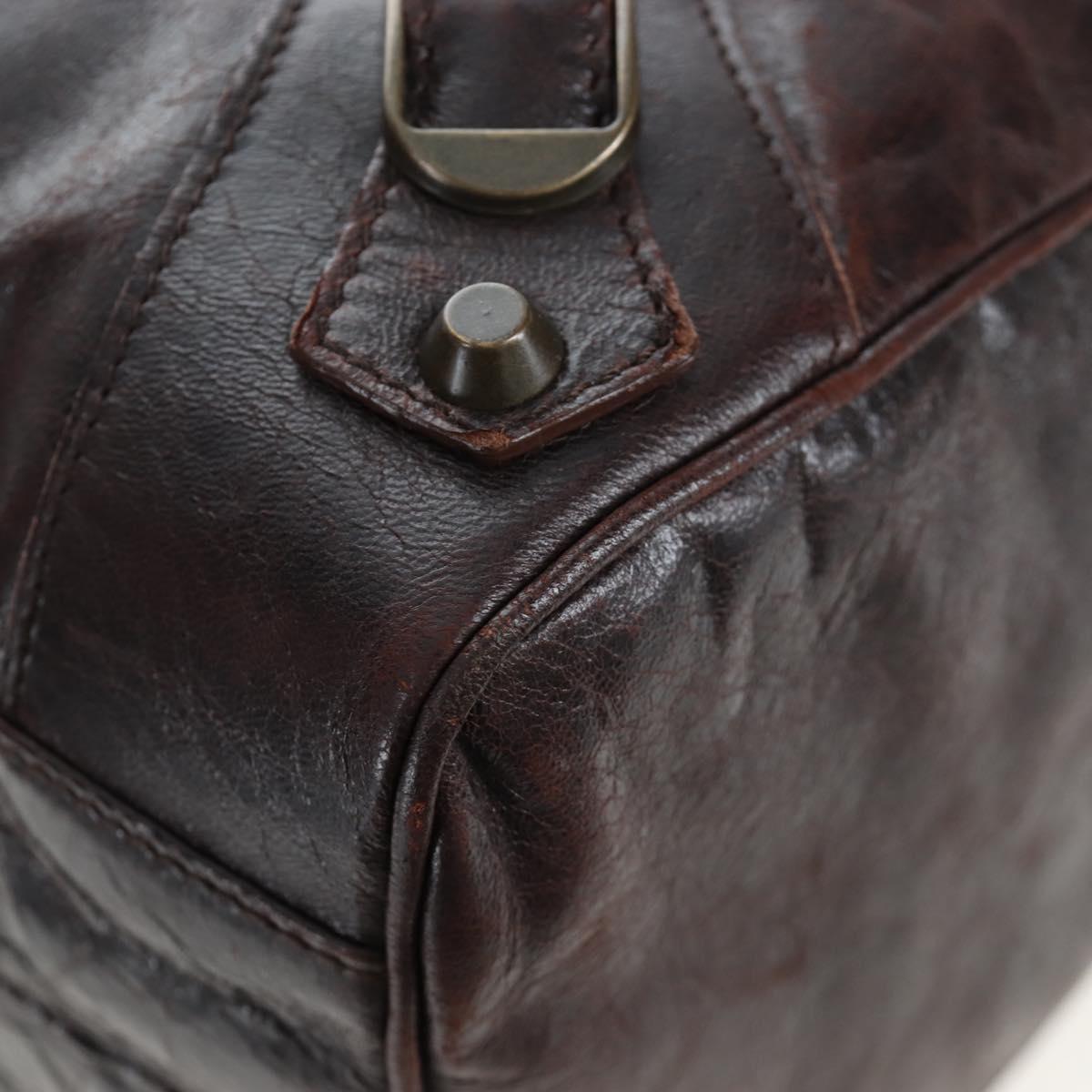 BALENCIAGA The Twiggy Hand Bag Leather 2way Brown 128523 Auth yk20892M