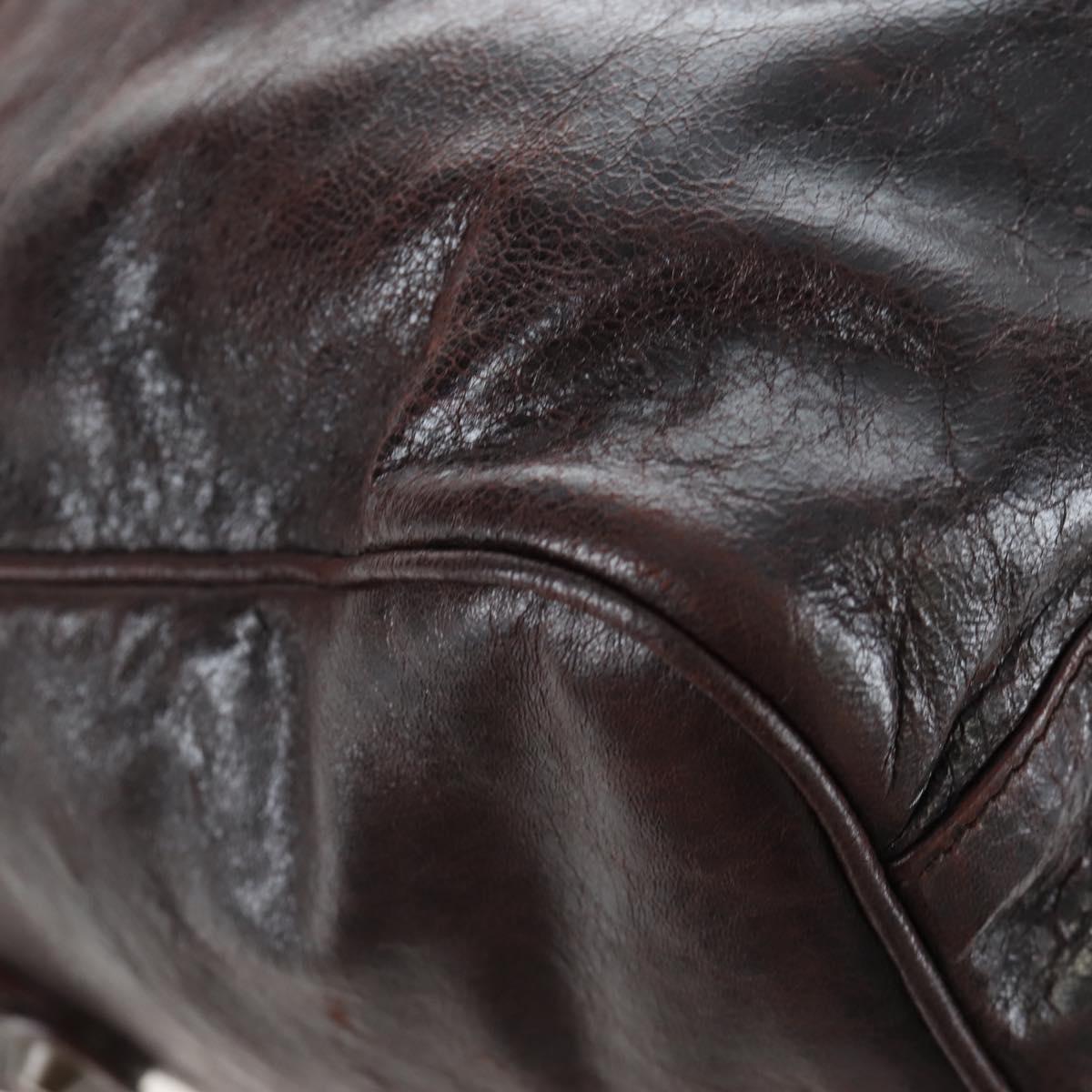 BALENCIAGA The Twiggy Hand Bag Leather 2way Brown 128523 Auth yk20892M