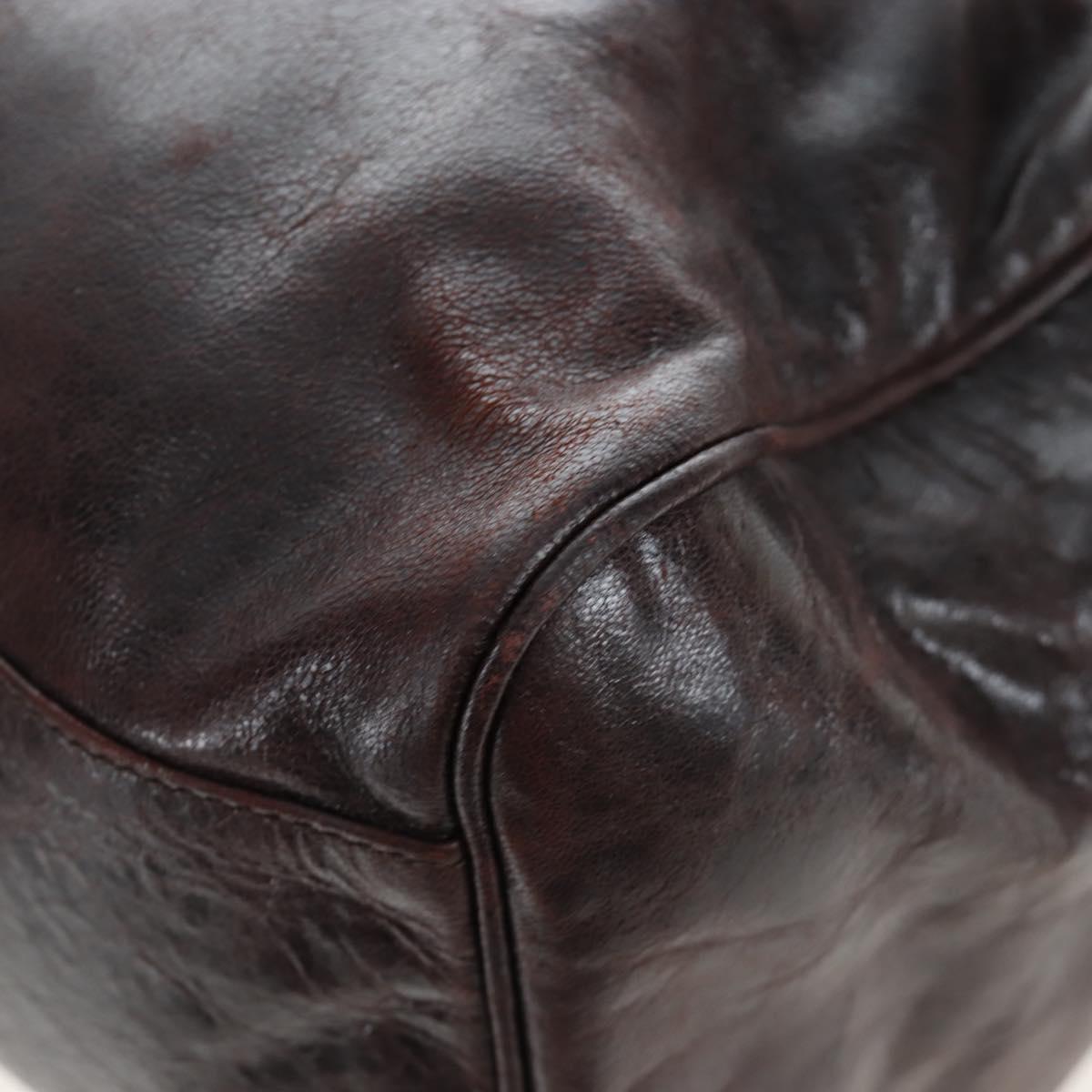 BALENCIAGA The Twiggy Hand Bag Leather 2way Brown 128523 Auth yk20892M