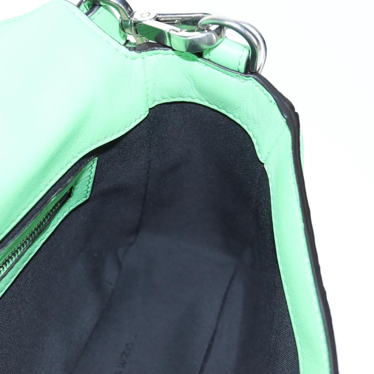 FENDI Zucca Canvas Mamma Baguette Bag Leather 2way Green Silver Auth yk20894SAM