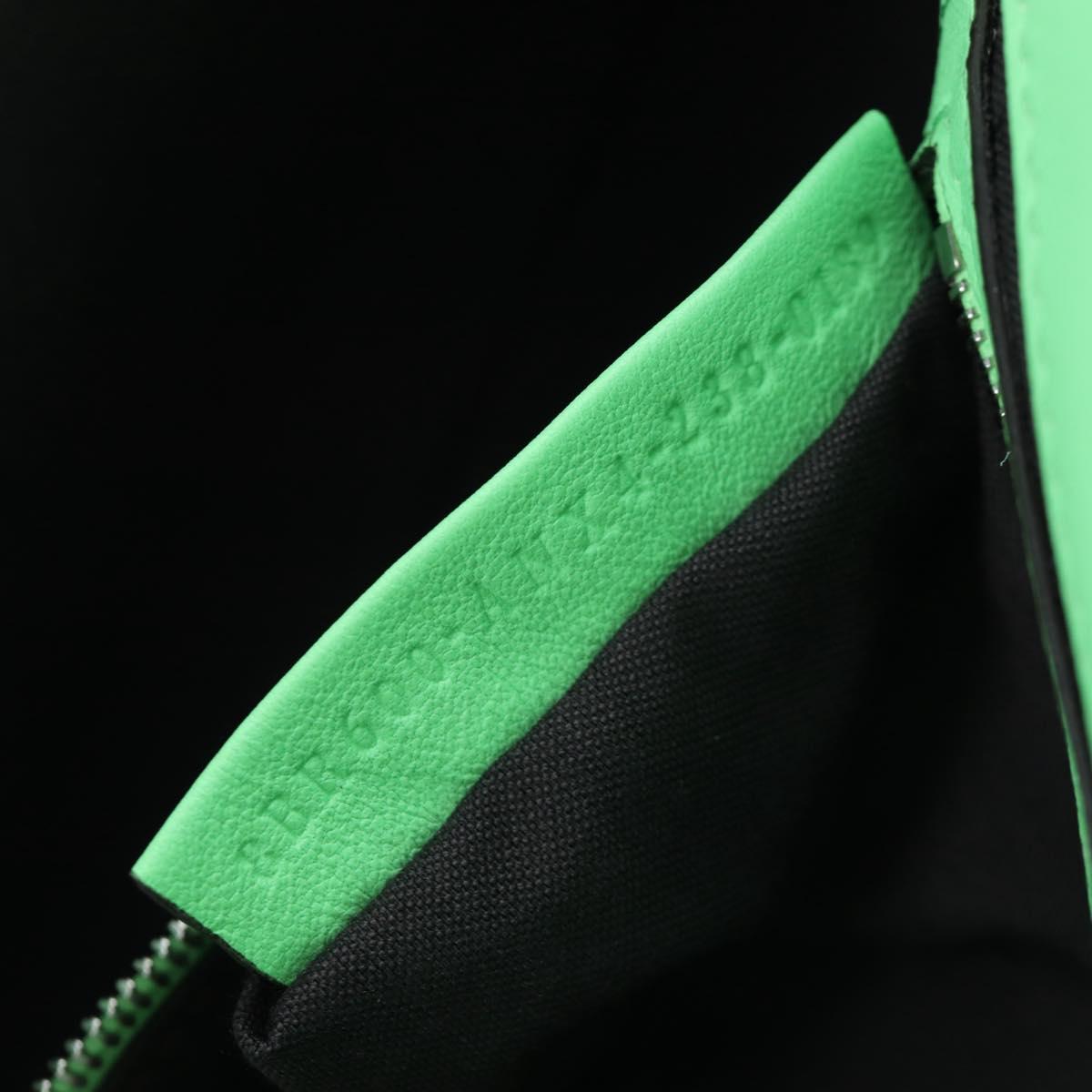 FENDI Zucca Canvas Mamma Baguette Bag Leather 2way Green Silver Auth yk20894SAM
