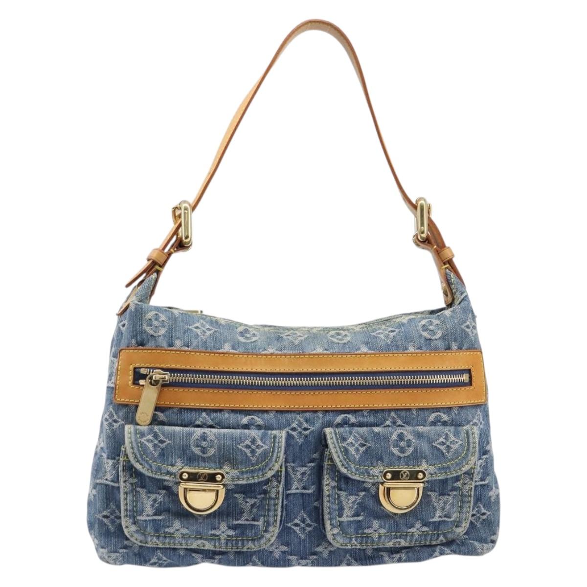 LOUIS VUITTON Monogram Denim Buggy PM Bag Blue M95049 LV Auth yk20900SAV