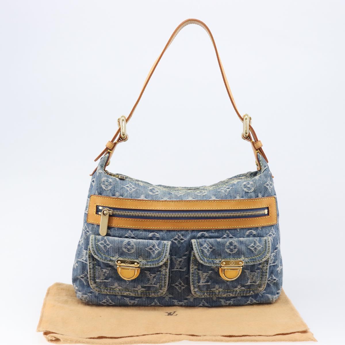 LOUIS VUITTON Monogram Denim Buggy PM Bag Blue M95049 LV Auth yk20900SAV